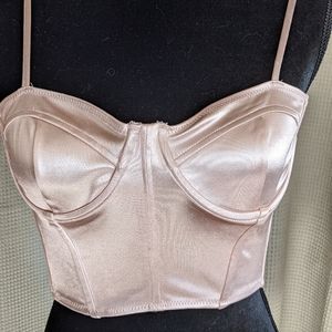 Mauve Pink Corset Bra Top by Divided